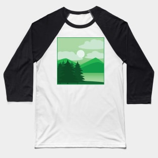 Forest view cute illustration Baseball T-Shirt